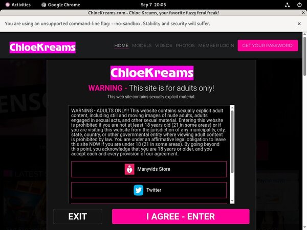 Chloekreams.com With IBAN