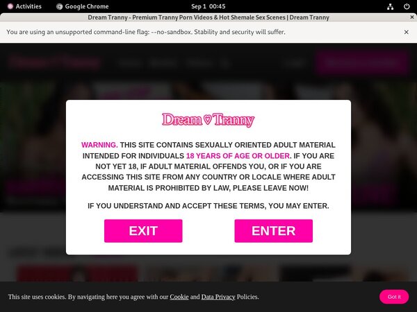 Dreamtranny.com Accounts Password