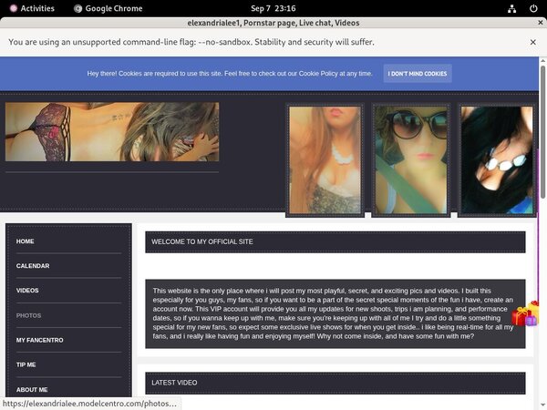 Elexandrialee.modelcentro.com Join Anonymously