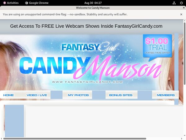 Fantasy Girl Candy Footjob