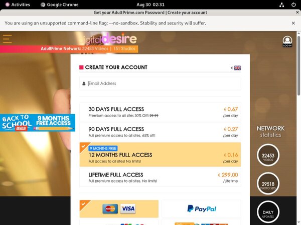 Free Digital Desire Trial Account
