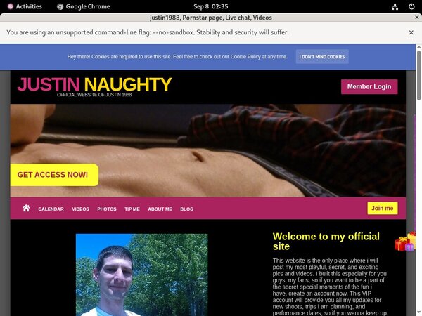 Justin1988 Login Information