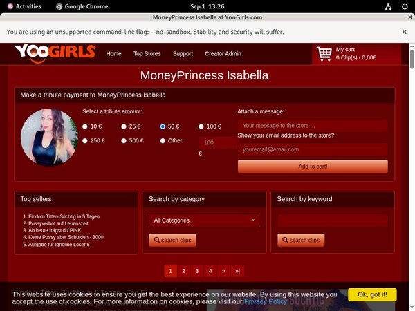 Mobile Yoogirls.com Account