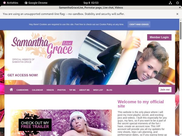 Register SamanthaGraceLive