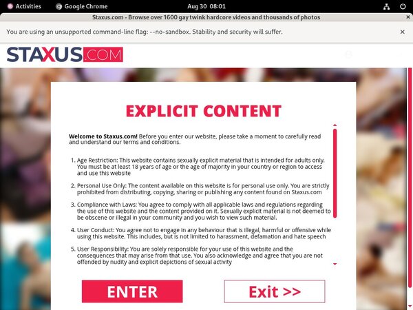 Staxus Exit Discount