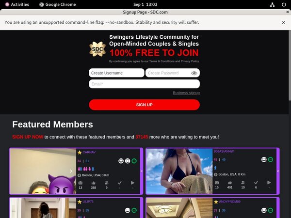 Swingers Date Club Working Account